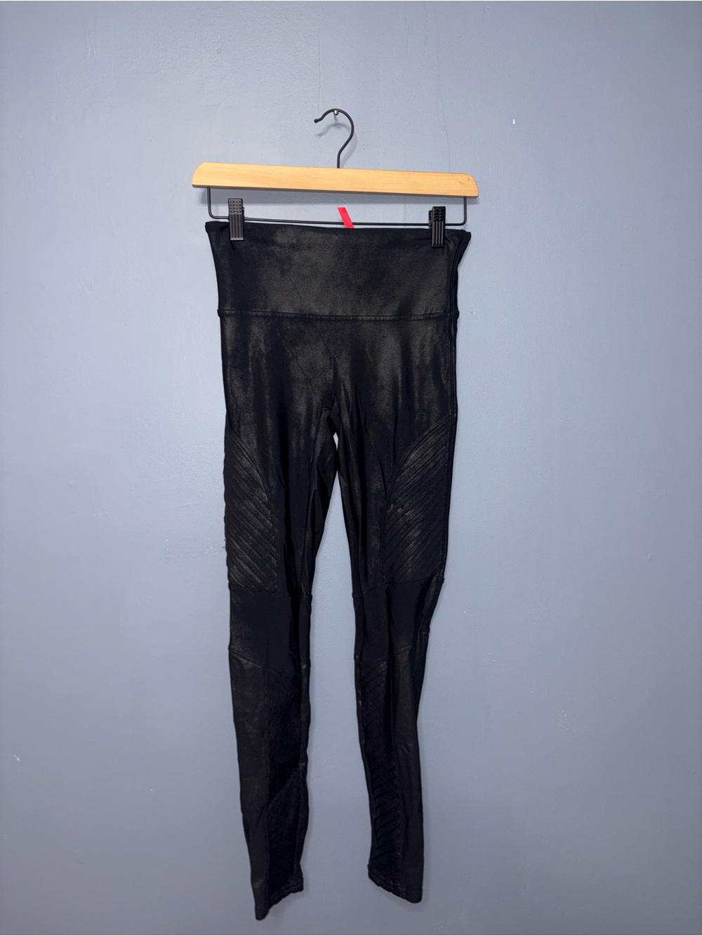 Spanx | Black Moto Pleather Leggings